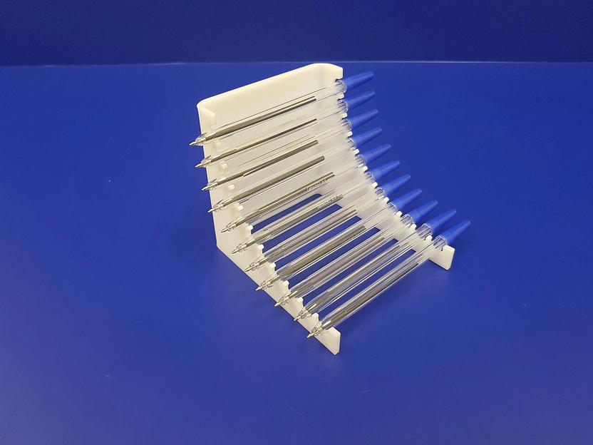 Подставка для ручек карандашей кистей 12 секции (горка радиус, цвет белый) фото 1