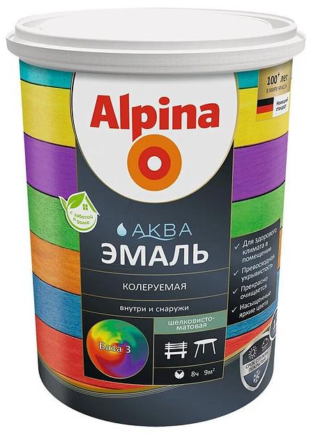 Alpina Эмаль универсальная шелковисто-матовая База 3/0,75 л опт фото 1