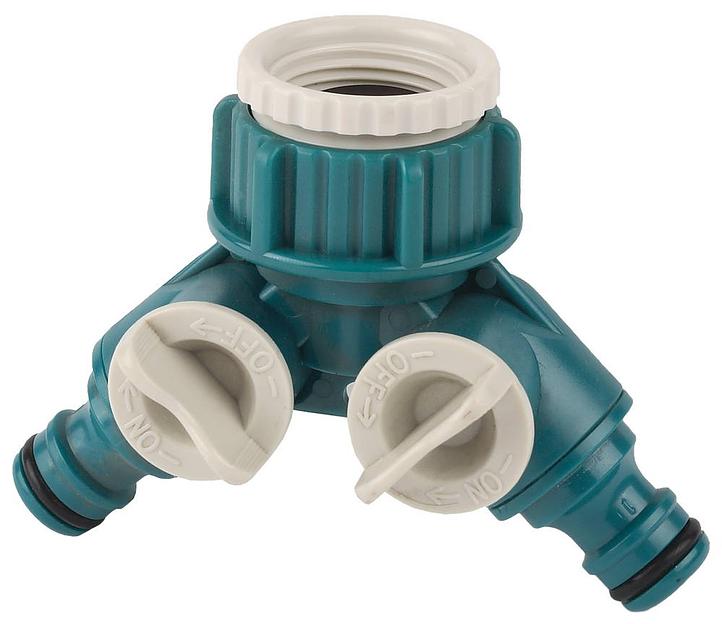RACO ORIGINAL, 3/4″ - 1″, двухканальный, с внутренней резьбой, из ABS пластика, поливочный распределитель (4250-55256C) фото 1