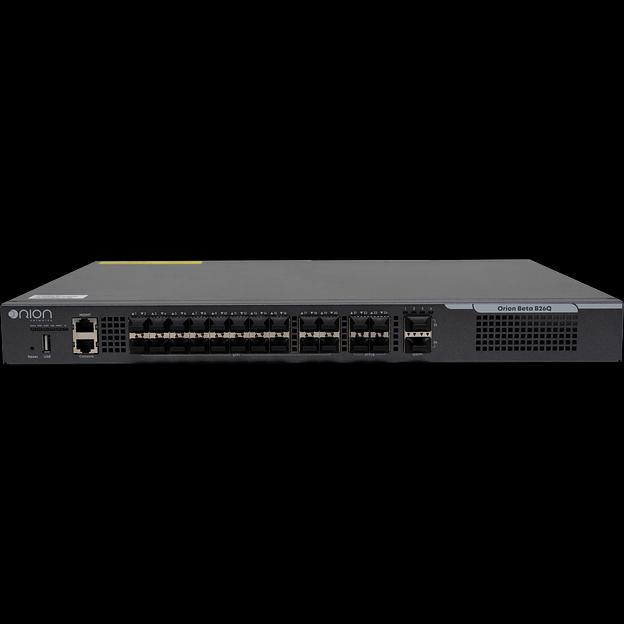 Управляемый коммутатор уровня 3 Orion Beta B26Q, 20x 1/10GE SFP+, 4x 10/25GE SFP28, 2x 40GE QSFP+, 2 слота для Hot Swap БП 100-240VAC B26Q-PSU-AC фото 1