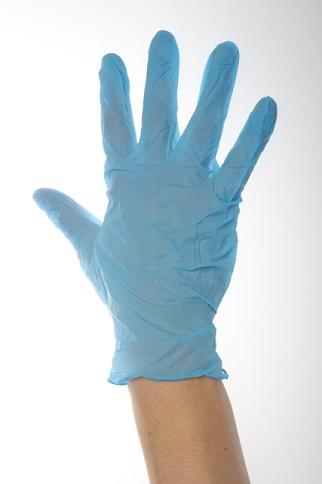 Перчатки нитриловые неопудренные нестерильные голубые EXTRA LIGHT текстурированные по пальцам L, M, XL 200 шт/упак опт фото 3