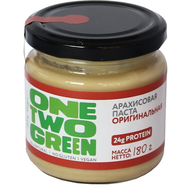 Арахисовая паста OneTwoGreen оригинальная, 180 г ОПТ фото 1