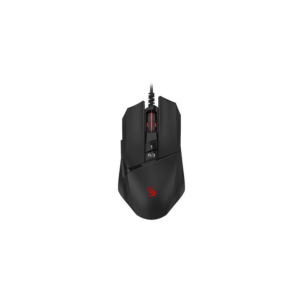 Мышь проводная A4TECH Bloody W65 Max Mini, игровая, оптическая, USB, 12000dpi, черный [w65 max mini stone black] фото 1