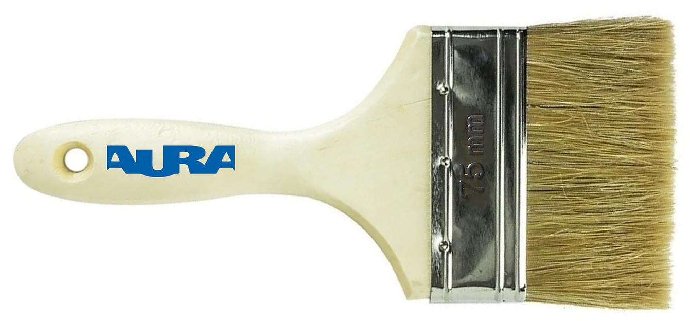 Кисть AURA натуральная щетина 75мм фото 1