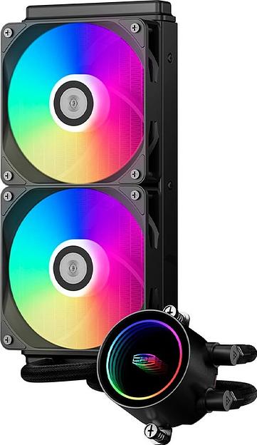 Система водяного охлаждения PcCooler DA240 BK ARGB Soc-AM5/AM4/1151/1200/1700 черный 4-pin Al+Cu 270W Ret (DA240-BKAWXX-GL) фото 1