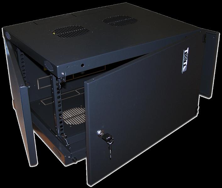 Шкаф настенный Next, 6U 550x450, металлическая дверь, черный (TWT-CBWNM-6U-6x4-BK) фото 1