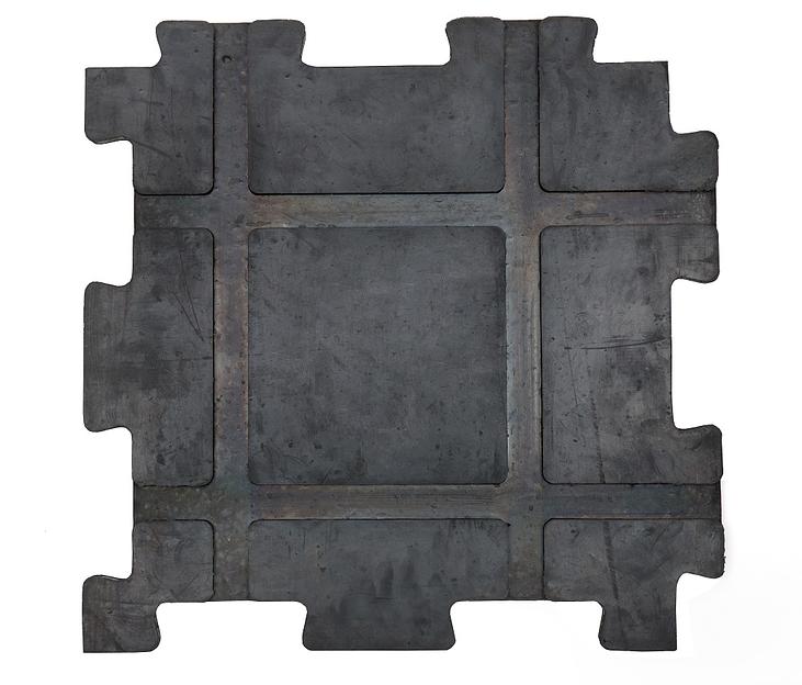 Резиновая плитка «Унидор», 20 мм, 500х500 мм, чёрная опт фото 2