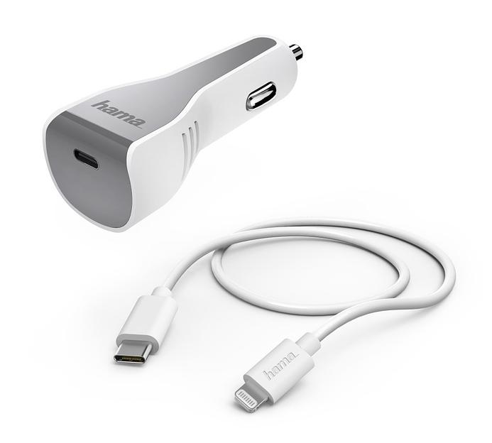 Комплект зар./устр. Hama H-183317 3A PD для Apple кабель Apple Lightning/Type-C белый (00183317) фото 1