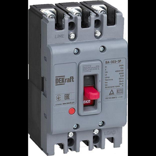 Выключатель автоматический 3п 125А 36кА ВА-303 DEKraft 22751DEK фото 1