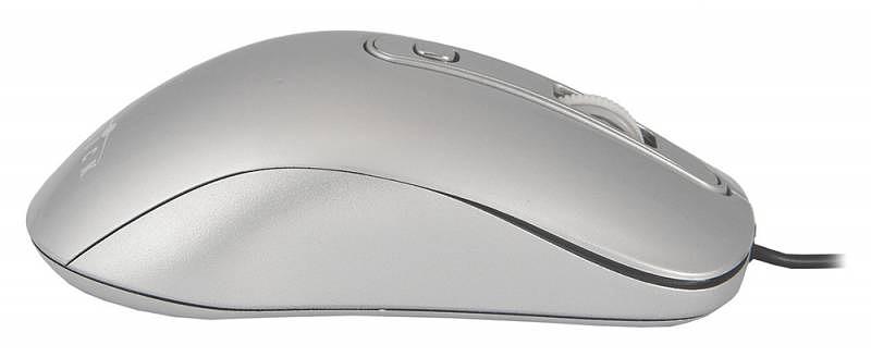 Мышь Оклик 155M серебристый оптическая (1600dpi) USB (3but) фото 3