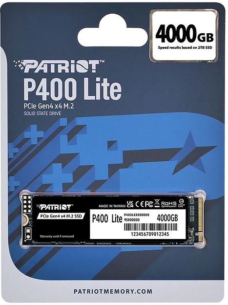 Накопитель SSD Patriot PCIe 4.0 x4 4TB P400LP4KGM28H P400 M.2 2280 фото 4