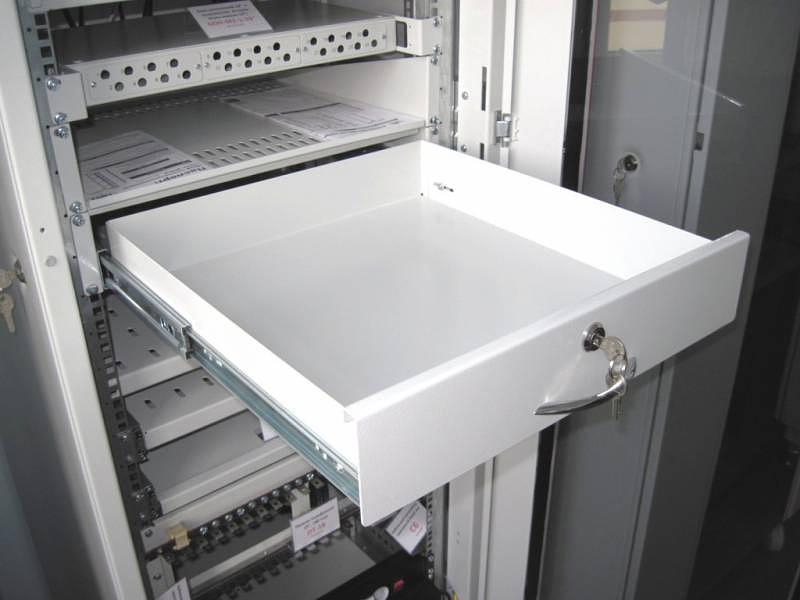 Ящик выдвижной для документации ЦМО ТСВ-Д-2U.450 2U 19" 450мм серый (упак.:1шт) фото 3