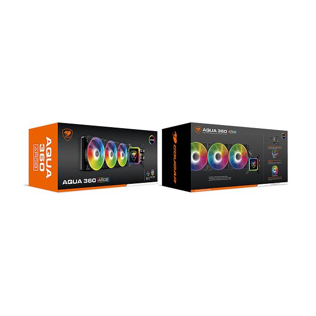 Кулер с водяным охлаждением  Cougar  Aqua ARGB 240 Чёрный фото 3