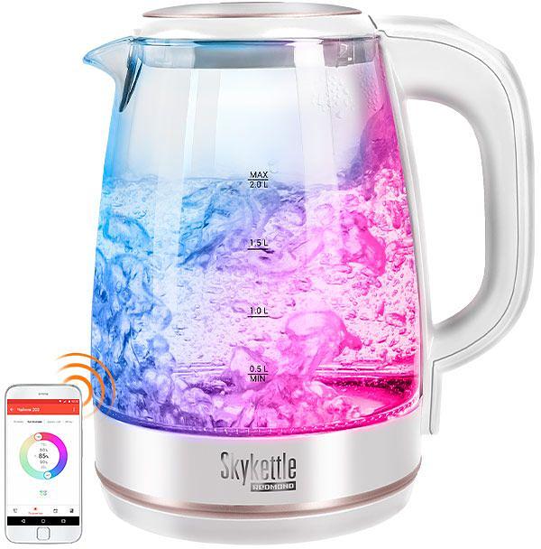 Чайник электрический Redmond RK-G203S 1.7л. 2200Вт белый (корпус: пластик) фото 1