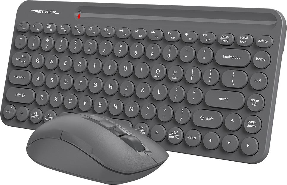 Клавиатура + мышь A4Tech Fstyler FG3200 Air2 клав:серый мышь:серый USB беспроводная slim Multimedia фото 4