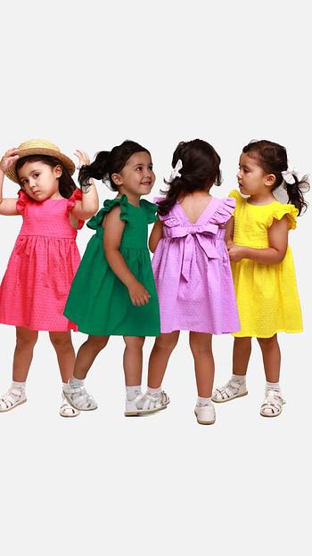 Платье для девочки с бантом цвет малиновый ОПТ фото 3