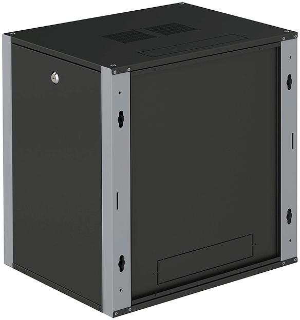 Шкаф коммутационный Sysmatrix (WP 6409.920 ) настенный 9U 600x450мм пер.дв.металл 2 бок.пан. 60кг черный 17кг IP20 фото 3