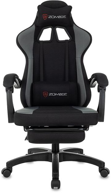 Кресло игровое Zombie Weaver черный/серый с подголов. крестов. пластик подст.для ног пластик черный фото 2