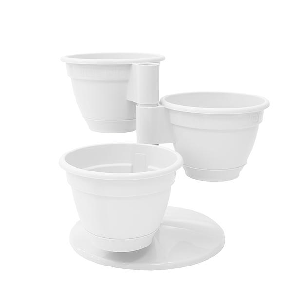 Пластиковый цветочный каскад "Антик", Д300 Ш300 В230, белый фото 1