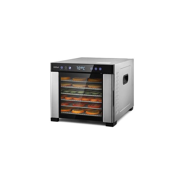 Сушилка для овощей и фруктов KitFort KT-1916, черный, 6 поддонов фото 1