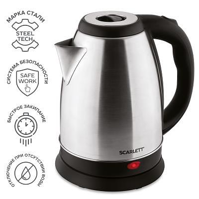 Scarlett SC-EK21S51 Чайник,1.8л,1500Вт, сталь фото 2
