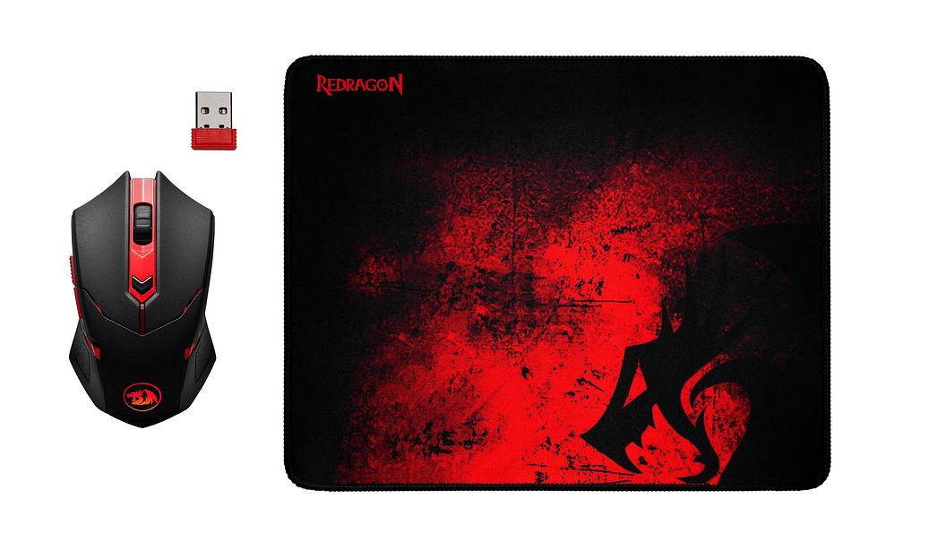 Redragon Игровой набор M601WL-BA RU,беспроводная мышь+ковер_3 фото 1