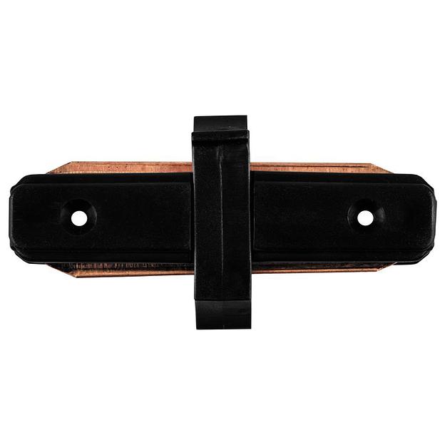 Коннектор прямой черный для шинопровода фото 2