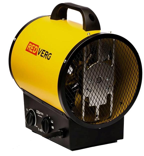 Тепловая пушка электрическая RedVerg RD-EHR5A/380 5000Вт желтый/черный фото 2