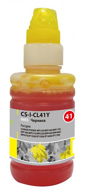 Чернила Cactus CS-I-CL41Y желтый 100мл для Canon Pixma MP150/MP160/MP170/MP180/MP210/MP220 фото 1