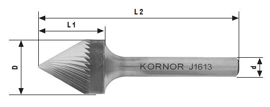 Твердосплавные борфрезы конические 60° Тип J ОПТ фото 3