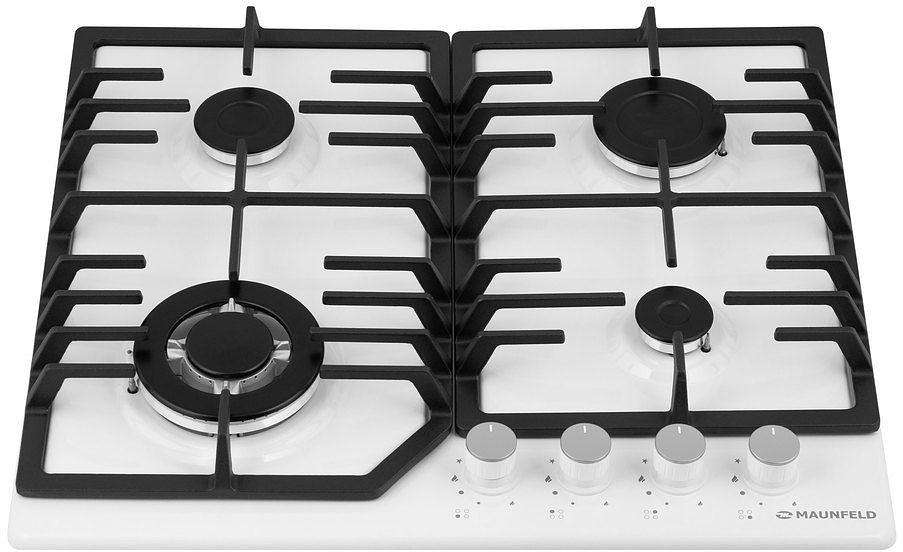 Газовая варочная поверхность Maunfeld EGHE.64.43CW/G белый фото 3