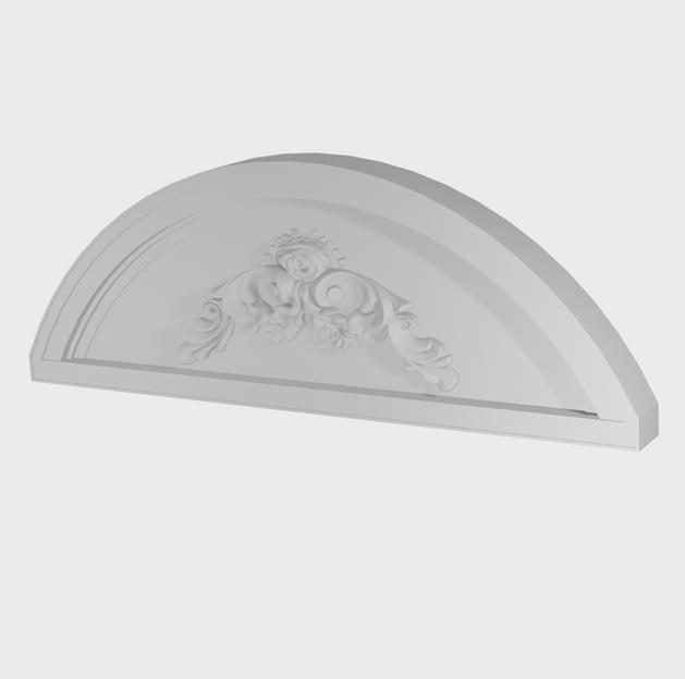 Декор из пенополистирола «Фронтон круглый Ф-02-К» ОПТ фото 1