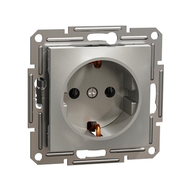 Розетка SE EPH2900169 Asfora с заземлением 16А механизм винтовой бронза EPH2900169 фото 1