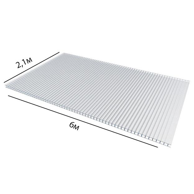 Поликарбонат прозрачный 4.0 мм 2.1×6 м 10/300 Агро Био опт фото 2