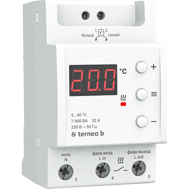 Терморегулятор для водяного тёплого пола Terneo B 32 A белый фото 1