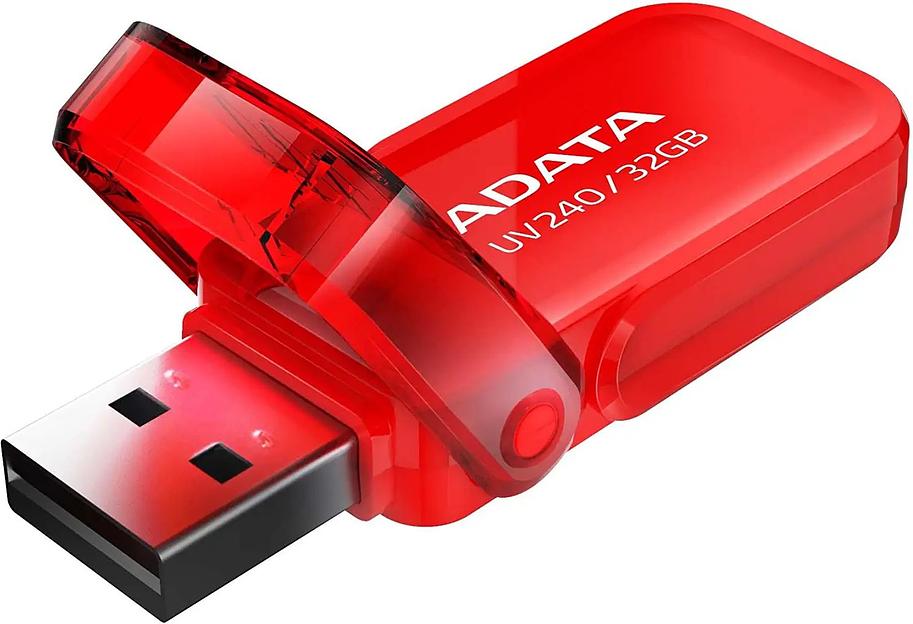 Флеш Диск A-Data 32Gb UV240 AUV240-32G-RRD USB2.0 красный фото 2