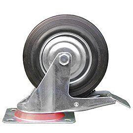 Колесо поворотное 160 мм (с тормозом) фото 1