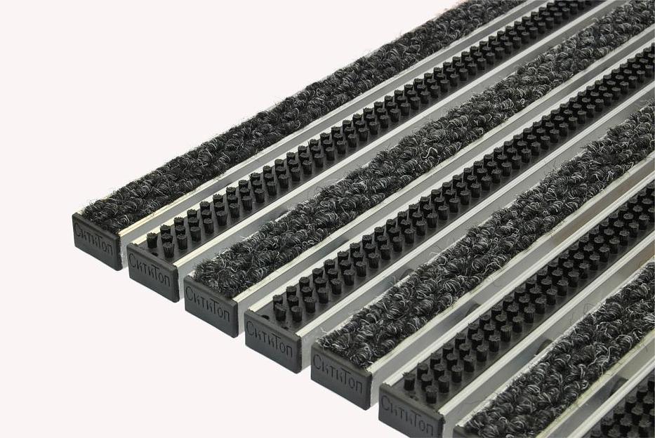 Придверные решетки Сити щетка Риф + текстиль (от 594x394 мм) фото 1