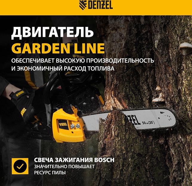 Бензопила Denzel DGS-5820 4.1л.с. дл.шины:20" (50cm) (95235) фото 4