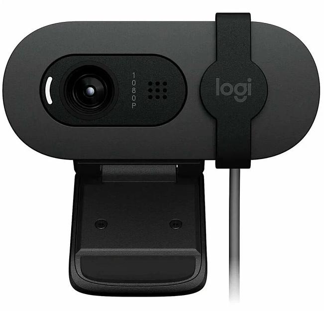 Камера Web Logitech Brio 105 графитовый 2Mpix (1920x1080) USB2.0 с микрофоном для ноутбука (960-001590) фото 1