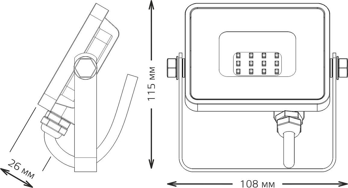 Прожектор уличный Gauss Qplus 690511310 светодиодный 10Втсерый фото 6