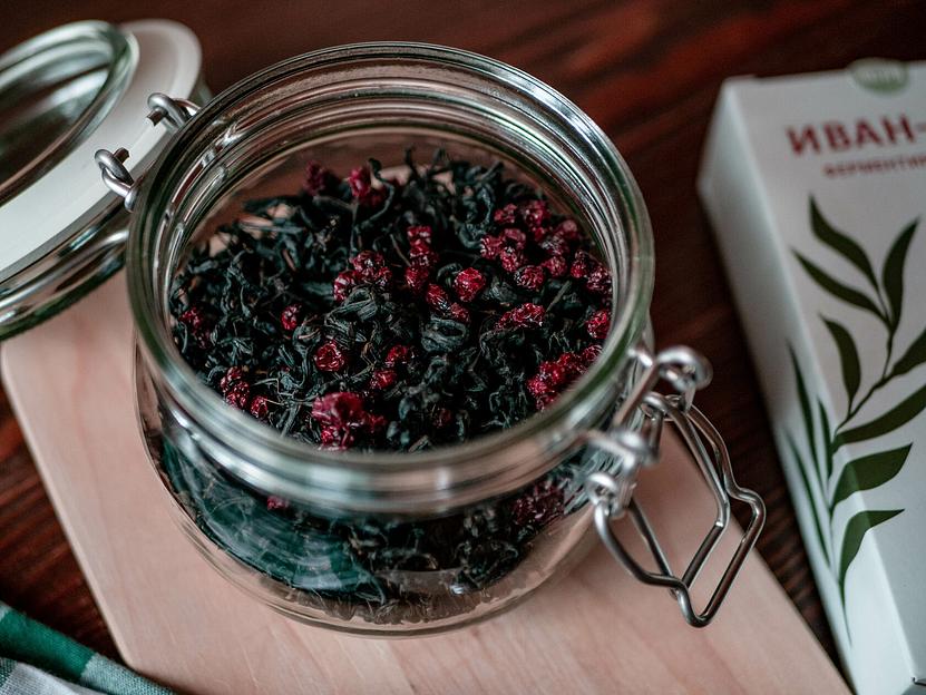 Иван-чай чёрный ферментированный с брусникой 50 г, опт фото 6