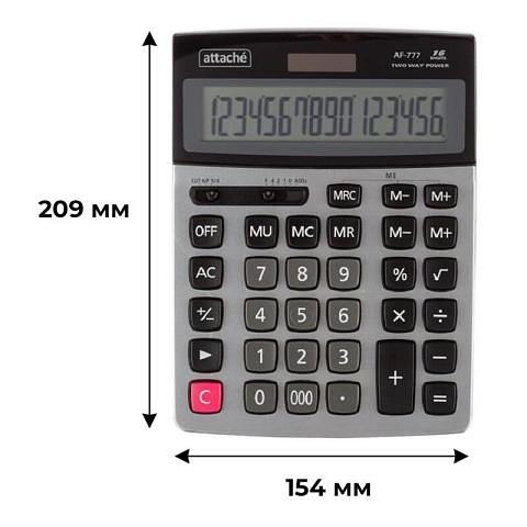 Калькулятор 16 разрядов, 209x154х35 мм, Attache AF-777 фото 1
