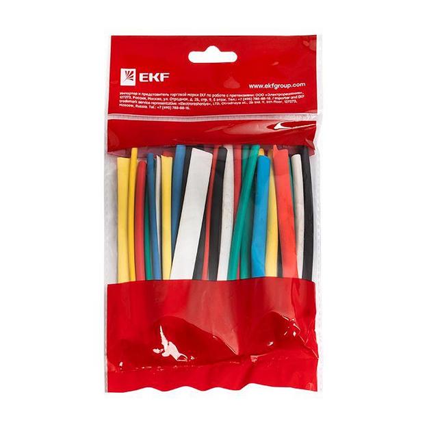 Набор трубок термоусадочных ТУТ 3/1.5; 4/2; 5/2.5; 6/3; 8/4 (6 цветов по 5шт 100мм) PROxima EKF tut- фото 8