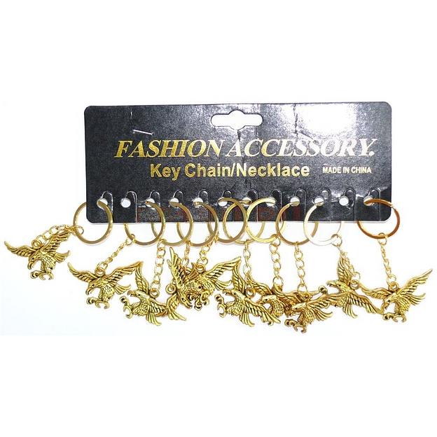 Брелок металлический «Орёл» под золото 12 шт ОПТ фото 1