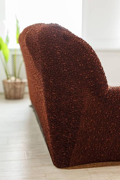 Чехол на трёхместный диван Чехлы&Пледы «Виктория» шоколадный махагон ОПТ фото 3