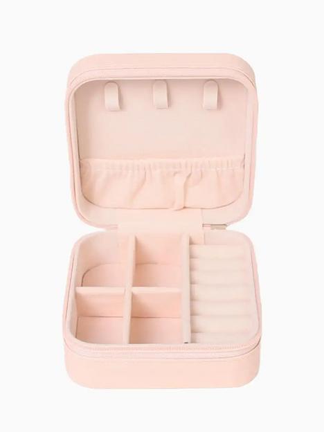 Дорожная шкатулка-футляр для ювелирных изделий (розовый) ОПТ фото 4