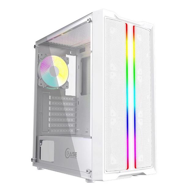 Корпус Powercase Mistral Evo White, Tempered Glass, 1x 120mm PWM ARGB fan + ARGB Strip + 3x 120mm PW фото 1