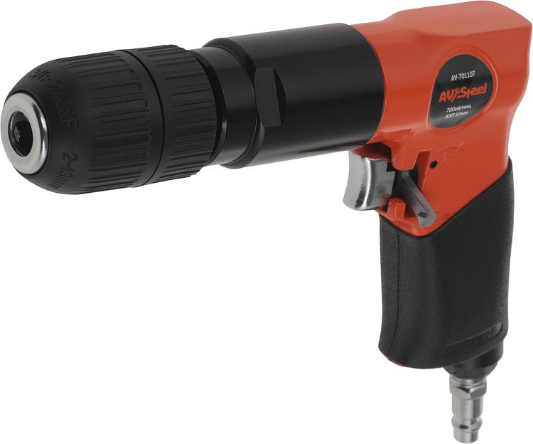 Дрель прямая Av Steel AV-701107 114л/мин патр.:быстрозажимной оранжевый/черный фото 1