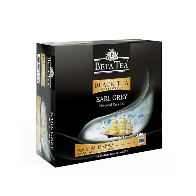 Чай чёрный «Бета Чай Бергамот» («Beta Tea Earl Grey») 100×2 г фото 1